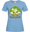 Женская футболка Resist plastic Голубой фото