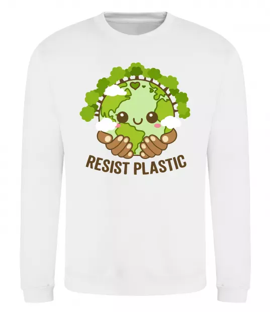 Свитшот Resist plastic Белый фото