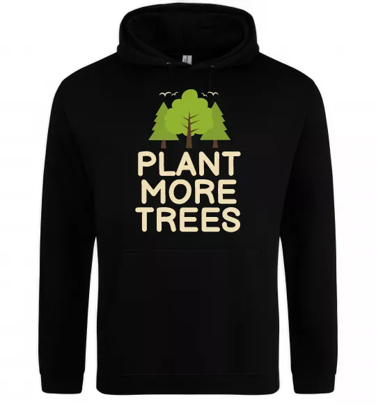 Женская толстовка (худи) Plant more trees Черный фото