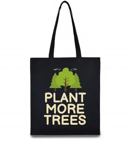 Эко-сумка Plant more trees Черный фото