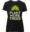 Женская премиум футболка Plant more trees Черный фото