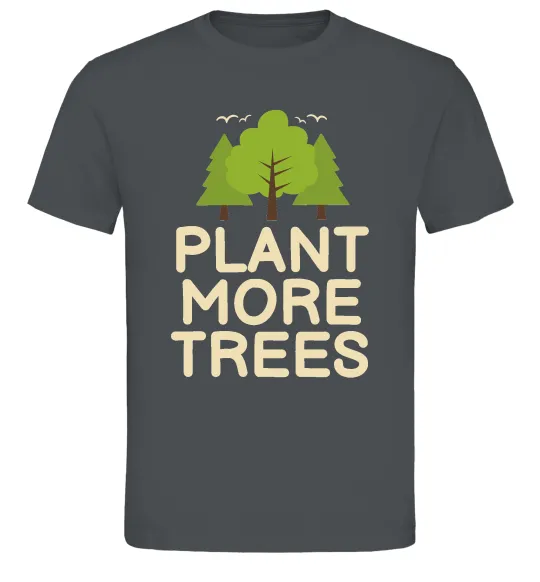 Мужская футболка Plant more trees Графит фото