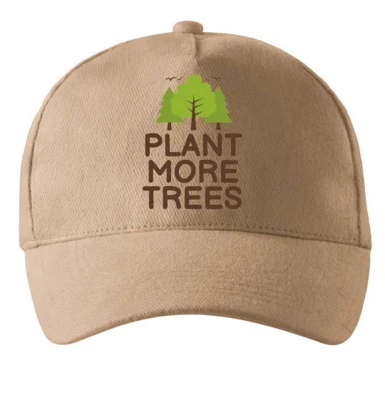 Кепка Plant more trees Пісочний фото