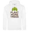Мужская толстовка (худи) Plant more trees Белый фото
