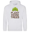 Мужская толстовка (худи) Plant more trees Серый меланж фото