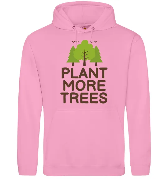 Женская толстовка (худи) Plant more trees Розовый фото