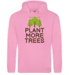 Женская толстовка (худи) Plant more trees Розовый фото