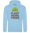 Женская толстовка (худи) Plant more trees Голубой фото