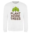 Світшот Plant more trees Білий фото