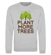 Світшот Plant more trees Сірий меланж фото