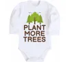 Детский боди Plant more trees Белый фото