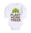 Дитячий бодік Plant more trees Білий фото