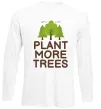 Лонгслив Plant more trees Белый фото