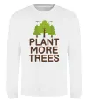 Свитшот Plant more trees Белый фото
