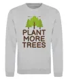 Свитшот Plant more trees Серый меланж фото