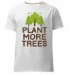 Мужская премиум футболка Plant more trees Белый фото