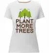 Женская премиум футболка Plant more trees Белый фото