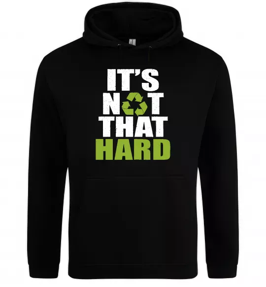 Мужская толстовка (худи) It`s not hard Черный фото