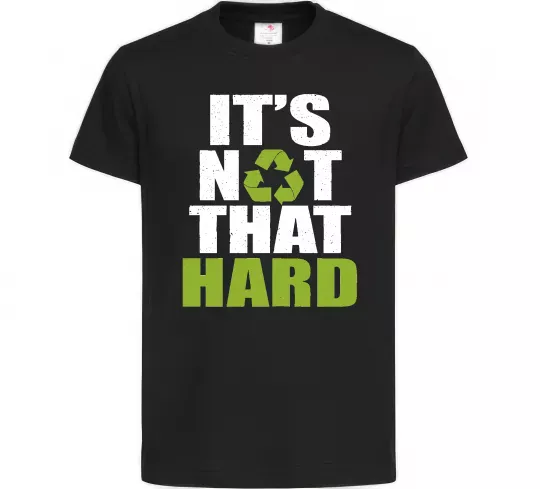 Детская футболка It`s not hard Черный фото