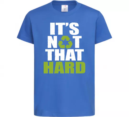 Детская футболка It`s not hard Ярко-синий фото