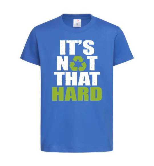 Дитяча футболка It`s not hard Яскраво-синій фото
