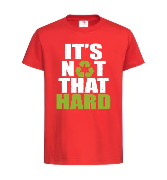 Дитяча футболка It`s not hard Червоний фото