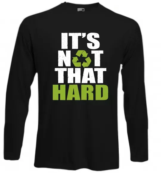Лонгслів It`s not hard Чорний фото
