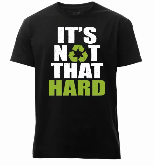 Мужская премиум футболка It`s not hard Черный фото