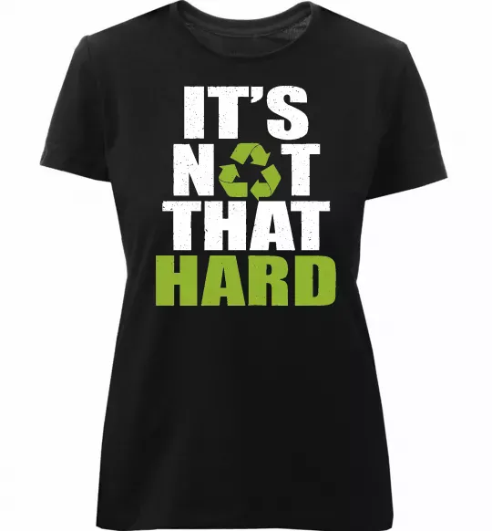 Женская премиум футболка It`s not hard Черный фото
