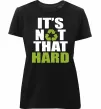 Женская премиум футболка It`s not hard Черный фото