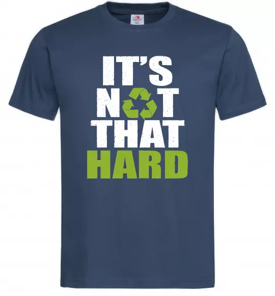Мужская футболка It`s not hard Темно-синий фото