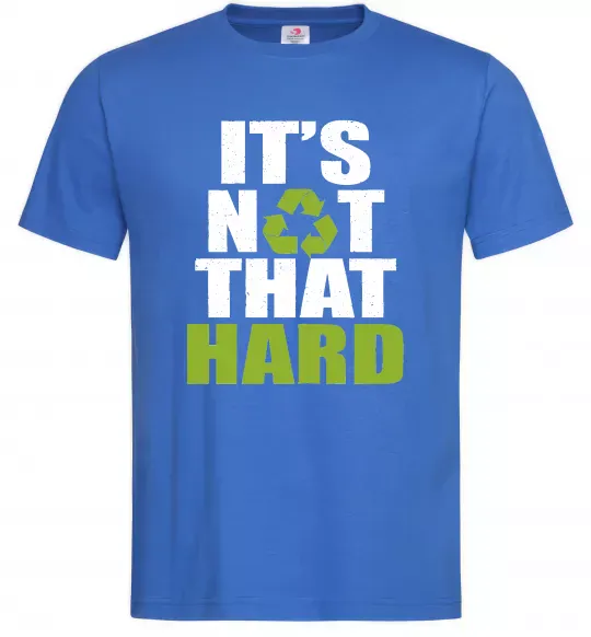 Мужская футболка It`s not hard Ярко-синий фото