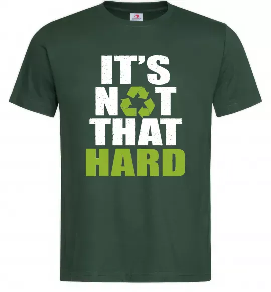 Мужская футболка It`s not hard Темно-зеленый фото