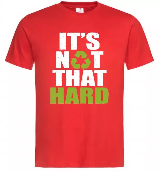Мужская футболка It`s not hard Красный фото