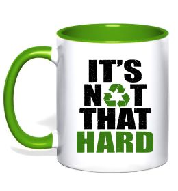 Чашка с цветной ручкой It`s not hard