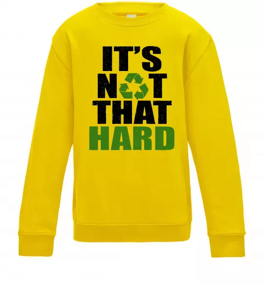 Детский Свитшот It`s not hard Солнечно желтый фото