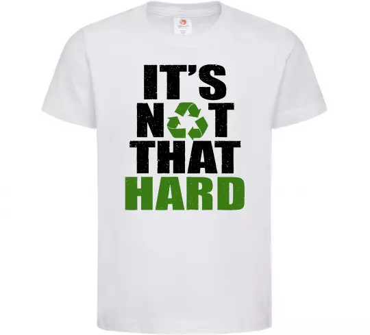 Детская футболка It`s not hard Белый фото