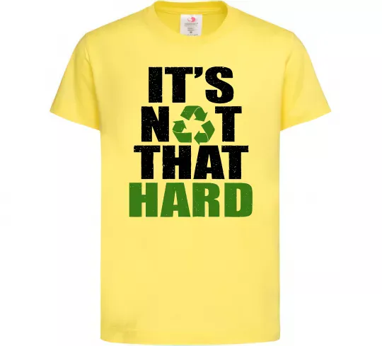 Детская футболка It`s not hard Лимонный фото