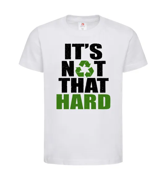 Дитяча футболка It`s not hard Білий фото