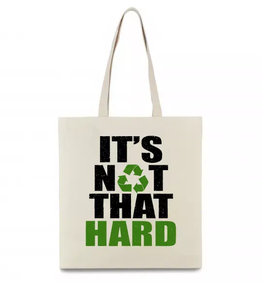 Еко-сумка It`s not hard Бежевий фото