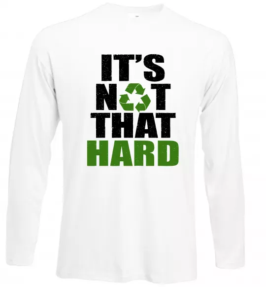 Лонгслів It`s not hard Білий фото