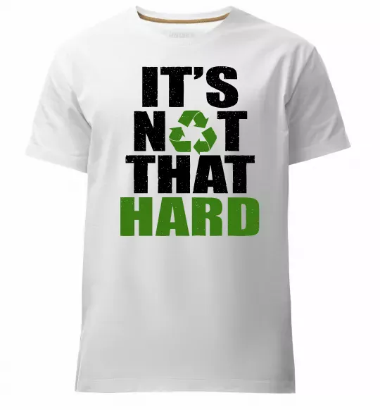 Мужская премиум футболка It`s not hard Белый фото