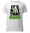 Мужская премиум футболка It`s not hard Белый фото
