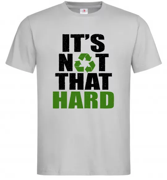 Мужская футболка It`s not hard Серый фото