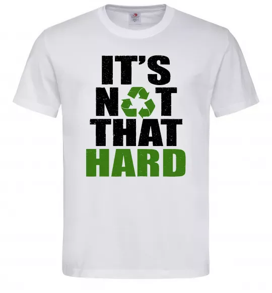 Мужская футболка It`s not hard Белый фото
