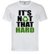 Мужская футболка It`s not hard Белый фото