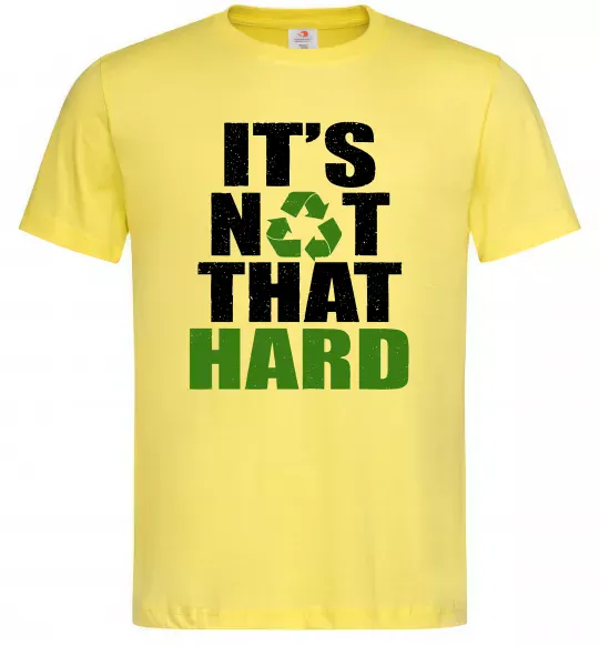 Мужская футболка It`s not hard Лимонный фото