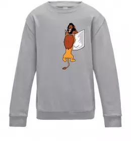 Детский Свитшот Mufasa and Scar Серый меланж фото