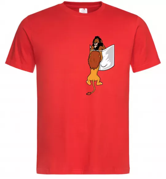 Мужская футболка Mufasa and Scar Красный фото