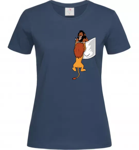 Жіноча футболка Mufasa and Scar Темно-синій фото